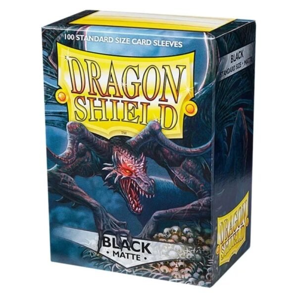 Fundas Dragon Shield Matte Negro (100 fundas, tamaño estándar)