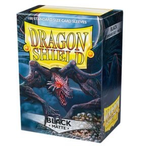 Fundas Dragon Shield Matte Negro (100 fundas, tamaño estándar)