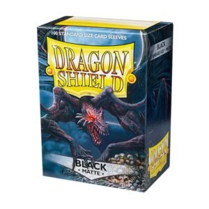 Fundas Dragon Shield Matte Negro (100 fundas, tamaño estándar)